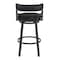 Armen Living Titana 26" Counter Height Metal Swivel Barstool in Ford Black Pu and Mineral Finish 721535746897 - alternate 5